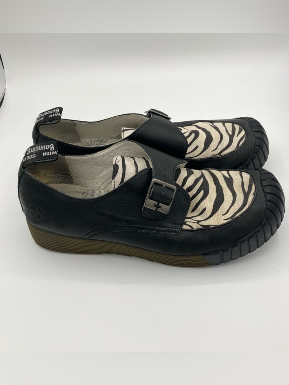 Dr. Martens Zebra Print Oxford Creepers Buckle Vintage Woman's Size US 8